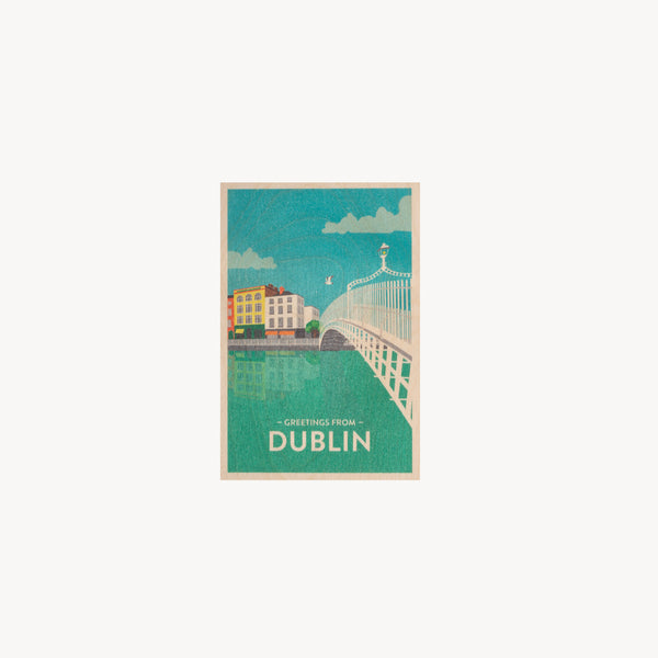 Greetings from Dublin - Wooden Postcard