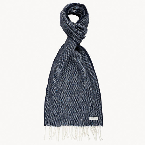 Tweed Navy Supersoft Lambswool Scarf