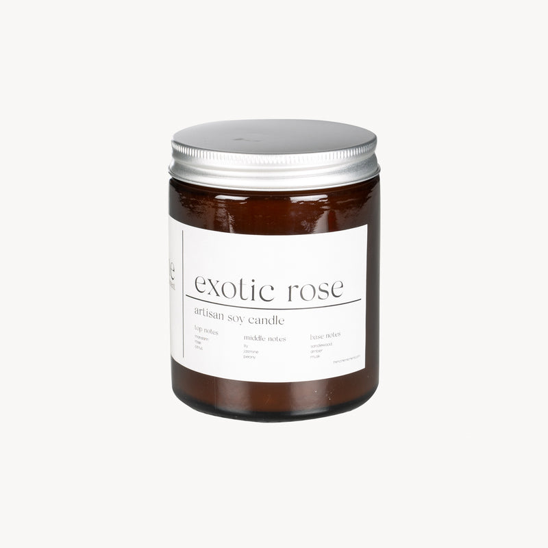 Exotic Rose Fragrance | 180ml Luxury Soy Wax Candle