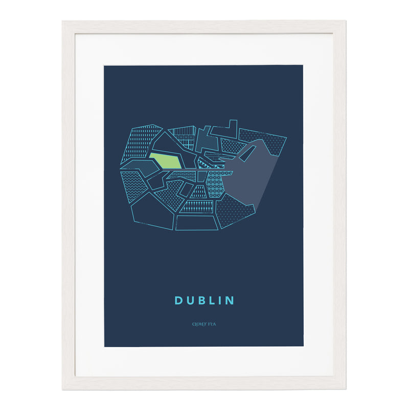 Dublin City - Stylised Map